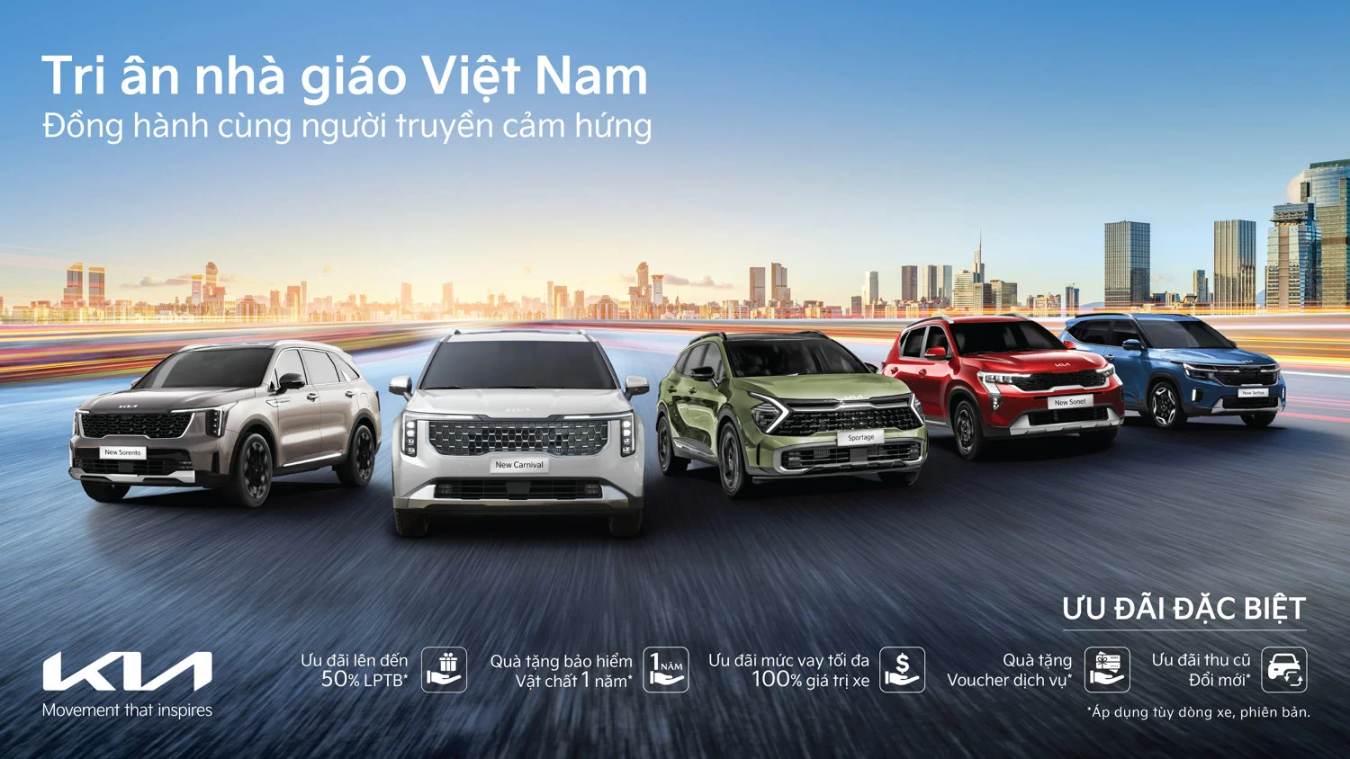 KIA ƯU ĐÃI ĐẶC BIỆT TRI ÂN NHÀ GIÁO VIỆT NAM 20.11