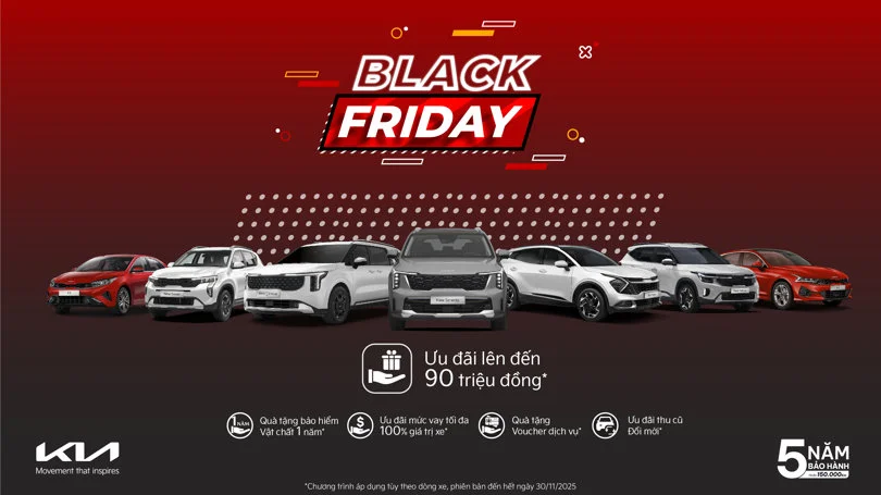 BLACK FRIDAY –  KIA HỒ CHÍ MINH ƯU ĐÃI LÊN ĐẾN 90 TRIỆU ĐỒNG