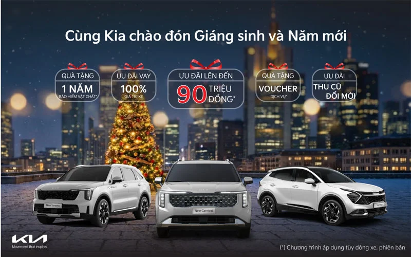 KIA CHÀO ĐÓN MÙA LỄ HỘI ƯU ĐÃI LÊN ĐẾN 90 TRIỆU ĐỘNG
