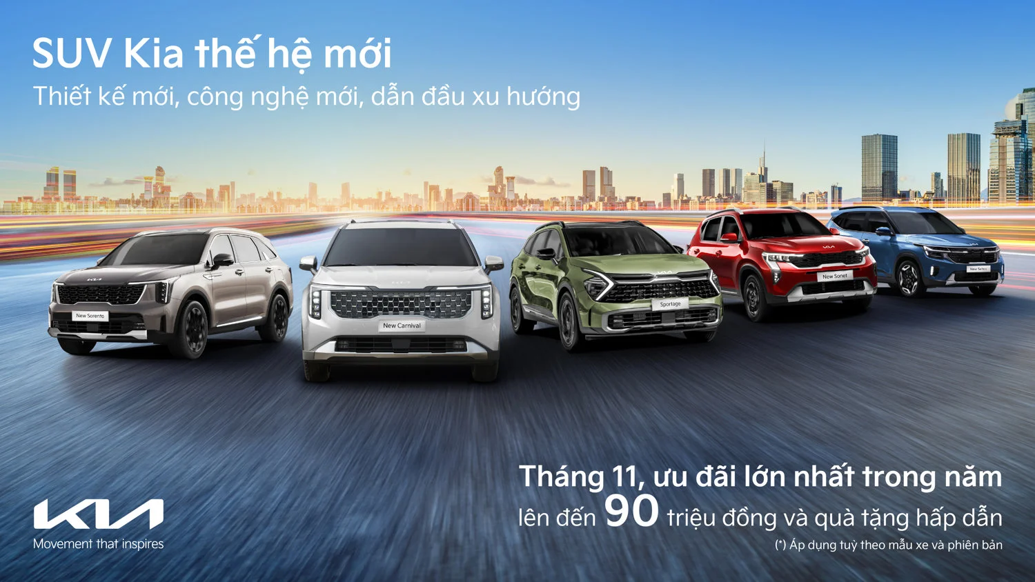 Kia Hồ Chí Minh triển khai chương trình ưu đãi lớn nhất năm – giảm đến 90 triệu đồng