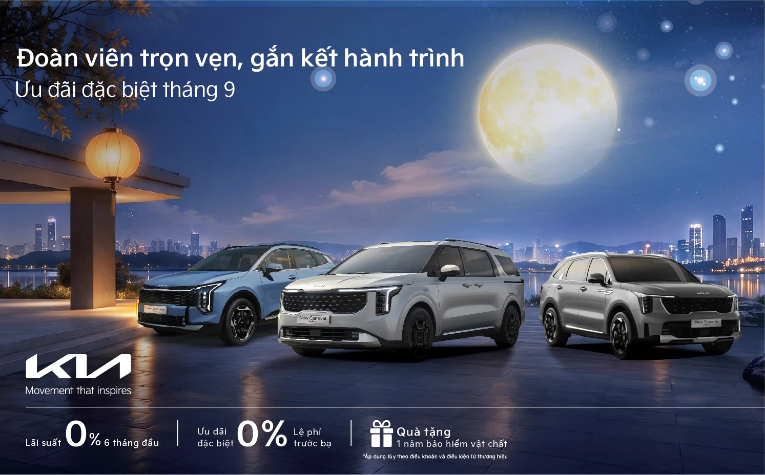 ĐOÀN VIÊN TRỌN VẸN, GẮN KẾT HÀNH TRÌNH – KIA ƯU ĐÃI HẤP DẪN TRONG THÁNG 9