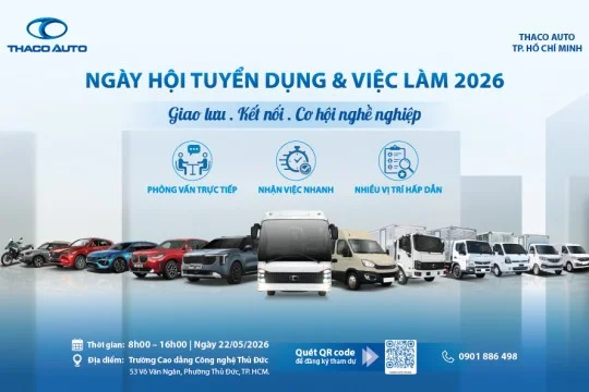 THACO AUTO TP.HCM THAM GIA NGÀY HỘI VIỆC LÀM & TUYỂN DỤNG NĂM 2026
