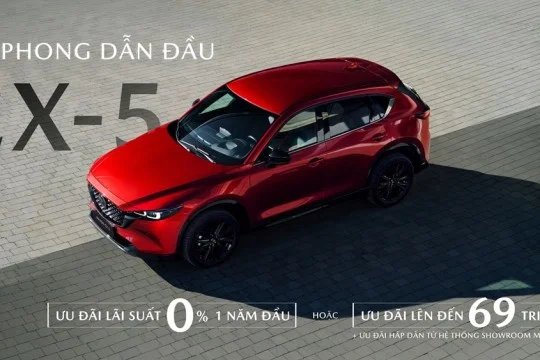 MAZDA CX-5 LẦN ĐẦU ÁP DỤNG ƯU ĐÃI LÃI SUẤT 0%, MỞ RỘNG CƠ HỘI SỞ HỮU SUV CHO KHÁCH HÀNG