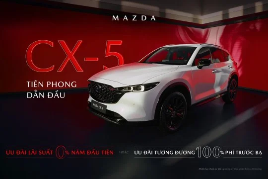 THÁNG 9: MAZDA CX-5 ƯU ĐÃI ĐẶC BIỆT 100% PHÍ TRƯỚC BẠ, LÃI SUẤT 0%