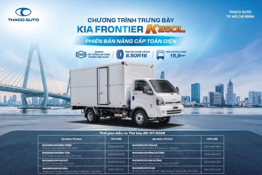 THACO AUTO TP.HCM tổ chức chương trình trưng bày và giới thiệu xe KIA K250L phiên bản nâng cấp toàn diện