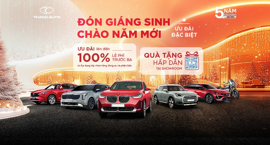 THACO AUTO TP.HCM ĐÓN GIÁNG SINH, CHÀO NĂM MỚI - ƯU ĐÃI VÀ QUÀ TẶNG ĐẶC BIỆT